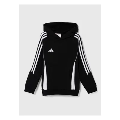 Dětská mikina adidas Performance TIRO24 SWHOODY černá barva, s kapucí, 91546351