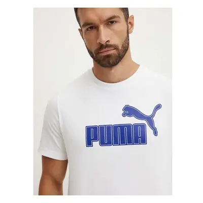 Tričko Puma bílá barva, s potiskem, 681861 95882781