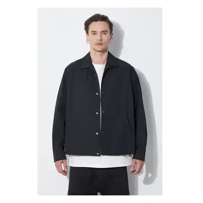 Bunda Neil Barrett Boxy Coach Jacket pánská, černá barva, přechodná, 91783066