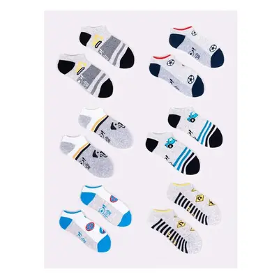 Yoclub Kidss Boys Ankle Cotton Socks Patterns Colours 6-pack SKS-0008C 68494609