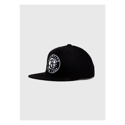 Bavlněná baseballová čepice Mitchell&Ness BROOKLYN NETS černá barva, s 86546007