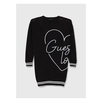 Dívčí šaty Guess černá barva, mini, oversize, J4YK08 Z3FV0 94016435