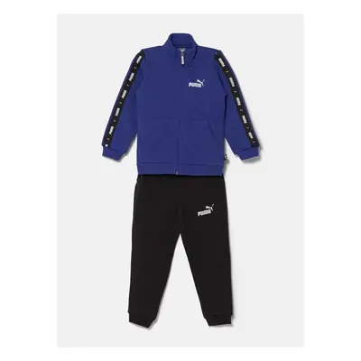 Dětská tepláková souprava Puma Tape Sweat Suit tmavomodrá barva, 95881582