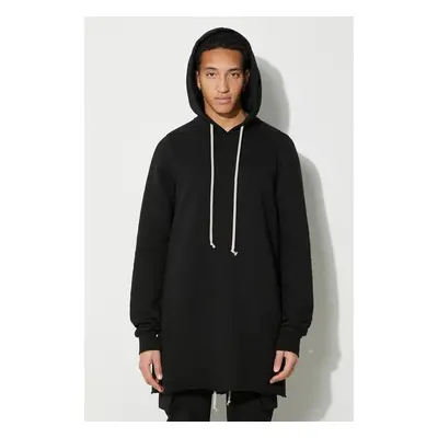 Bavlněná mikina Rick Owens Pullover Hoodie pánská, černá barva, s 90134258