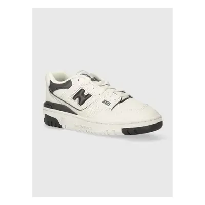 Dětské kožené sneakers boty New Balance GSB550BH bílá barva 91545976