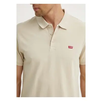 Bavlněné polo tričko Levis béžová barva 92722607