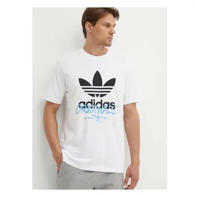 Bavlněné tričko adidas Originals bílá barva, s potiskem, IX6750 93788355