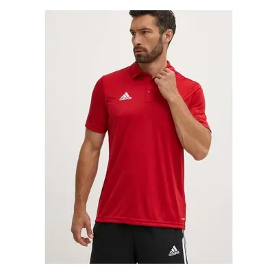 Tréninkové polo tričko adidas Performance Entrada 22 červená barva, 95003802