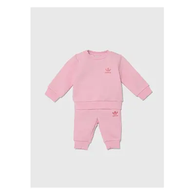 Kojenecká sada adidas Originals růžová barva 89950416