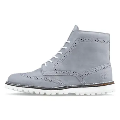 Vasky Brogue High Grey - Dámské kožené kotníkové boty šedé - jarní / 54704607