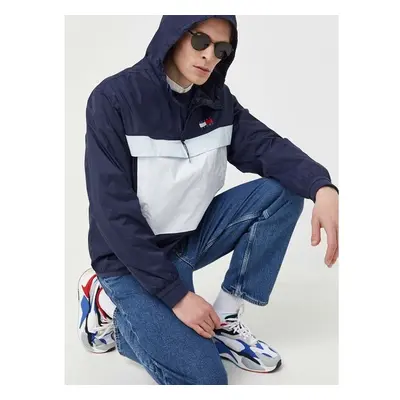 Bunda Tommy Jeans pánská, tmavomodrá barva, přechodná 82261354