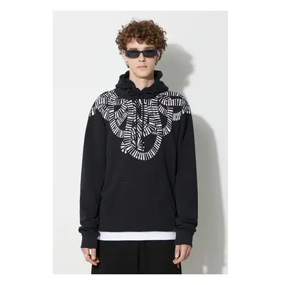 Bavlněná mikina Marcelo Burlon Snake Wings pánská, černá barva, s 84856374