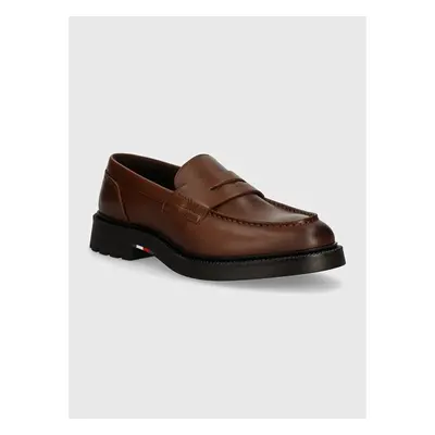 Kožené mokasíny Tommy Hilfiger LIGHT HILFIGER LEATHER LOAFER pánské, 94527559