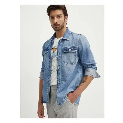 Džínová košile Pepe Jeans RELAXED OVERSHIRT pánská, regular, s 93038056