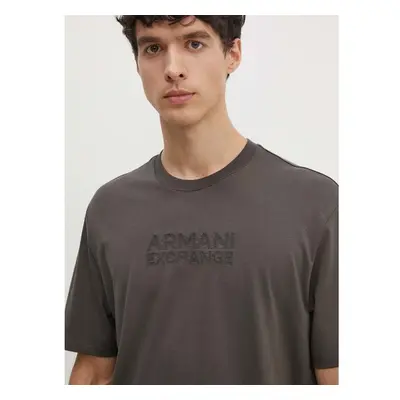 Bavlněné tričko Armani Exchange zelená barva, s aplikací, 6DZTAC ZJASZ 94652996