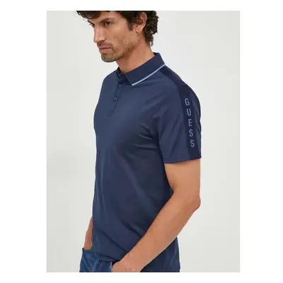 Polo tričko Guess ES SS PAUL tmavomodrá barva, aplikací, M2YP25 84305091