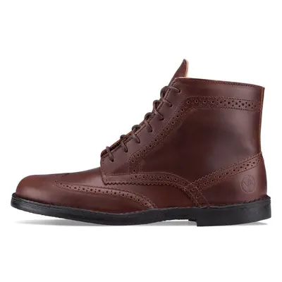 Vasky Brogue High Dark Brown - Dámské kožené kotníkové boty tmavě 54704611