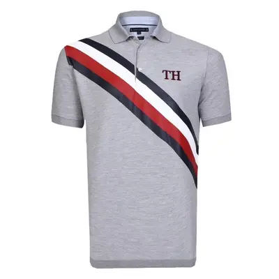 Pánské šedé polo triko Tommy Hilfiger 69492509