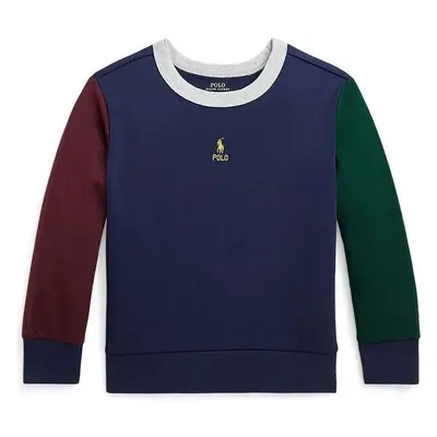 Dětská mikina Polo Ralph Lauren tmavomodrá barva, s aplikací 84345359