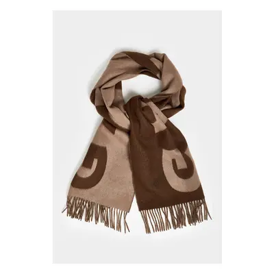 ŠÁLA GANT GRAPHIC JACQUARD WOVEN SCARF DESERT BROWN 84705816