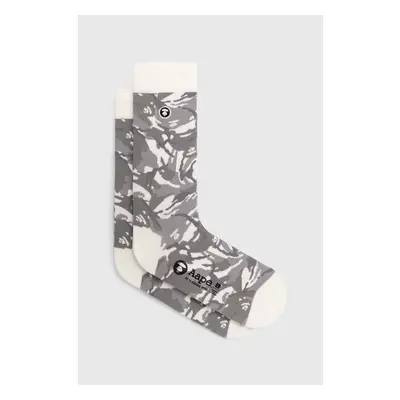 Ponožky AAPE Basic Camo pánské, bílá barva, ASO4293 90598498