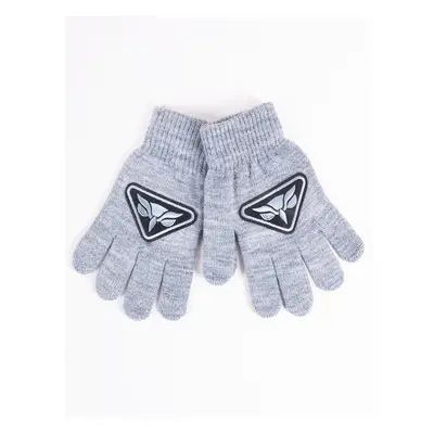 Yoclub Kidss Boys Five-Finger Gloves RED-0233C-AA5B-002 75791830