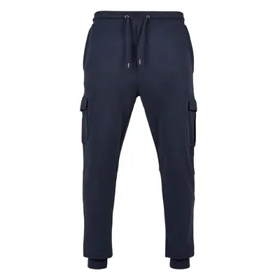 Pánské tepláky Urban Classics Fitted Cargo Sweatpants - tmavě modré 88579951