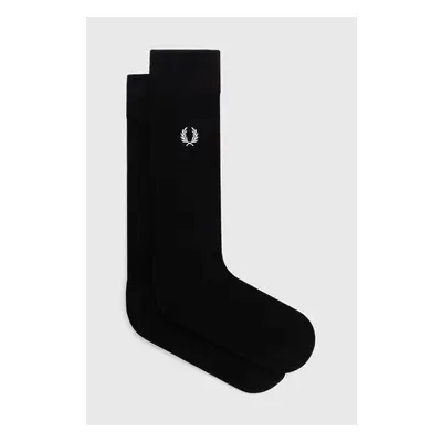 Ponožky Fred Perry Classic Laurel Wreath Sock pánské, černá barva, 90023883