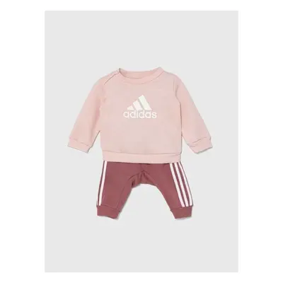 Dětská tepláková souprava adidas I BOS LOGOOG růžová barva, IV7397 94358914