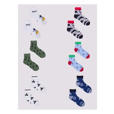 Yoclub Kidss Boys Short Patterned Socks 6-Pack SKA-0024C-AA00-002 92107111