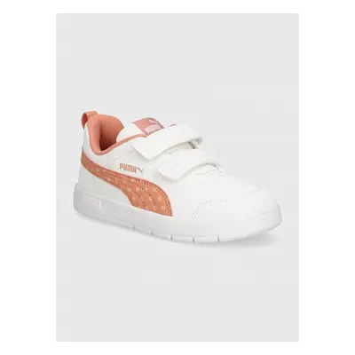 Dětské sneakers boty Puma Courtflex V3 Dotty oranžová barva, 398759 95882409