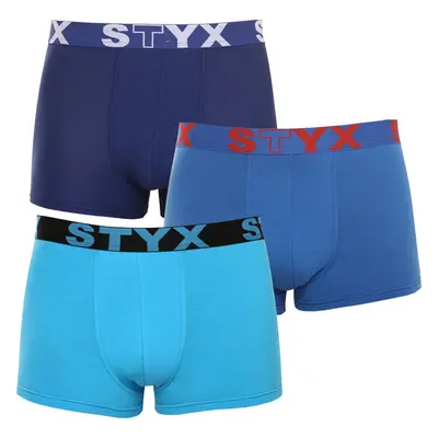 3PACK pánské boxerky Styx sportovní guma modré (3G96789) 78341733