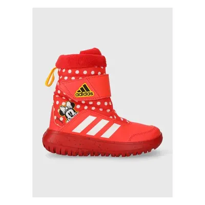 Dětské sněhule adidas Winterplay Minnie C červená barva 87336842