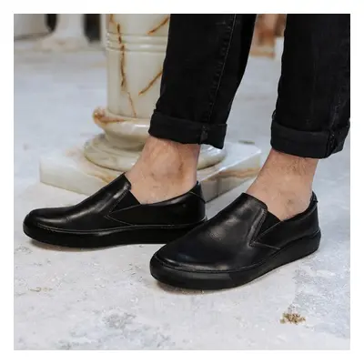 Vasky Leny Dark - Dámské kožené slip on černé - jarní / podzimní boty 58077257