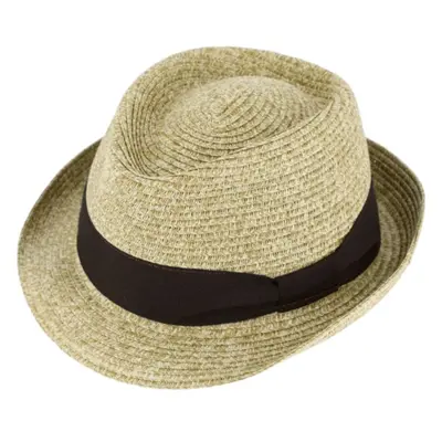 Letní béžový klobouk Trilby od Fiebig - Trilby Melange 81243291