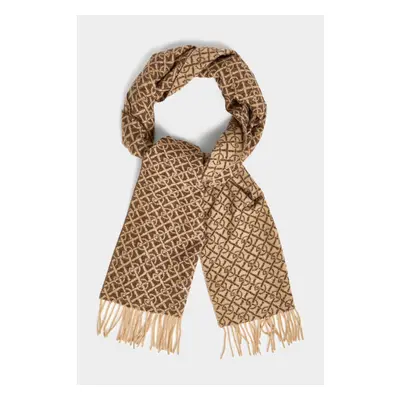 ŠÁLA GANT G PATTERN WOVEN SCARF WARM KHAKI 84796915