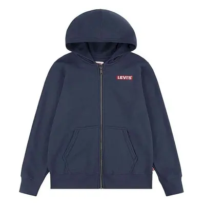 Kojenecká mikina Levis BOXTAB FULL ZIP HOODIE tmavomodrá barva, s 95601473