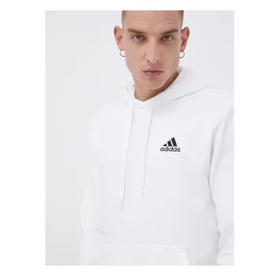 Mikina adidas H12211 pánská, bílá barva, hladká 82441218