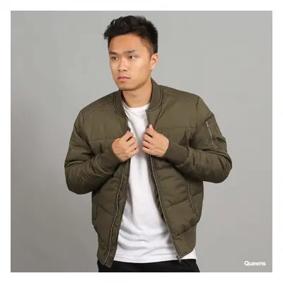 Bunda Urban Classics Basic Quilt Bomber Jacket Olive M 87335604