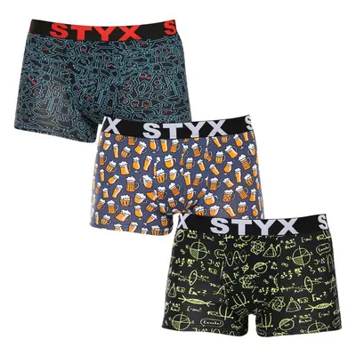 3PACK pánské boxerky Styx art sportovní guma vícebarevné (3G12672/2) 89978180