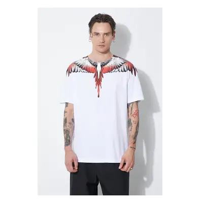 Bavlněné tričko Marcelo Burlon Icon Wings Basic bílá barva, s potiskem 92094625