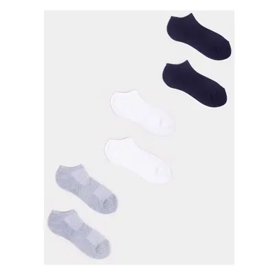 Yoclub Unisexs Ankle Thin Cotton Socks Patterns Colours 3-Pack SKS 88823137