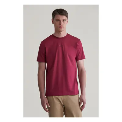 TRIČKO GANT 3D LOGO SS TSHIRT RICH WINE 96191874