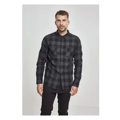 Pánská košile Urban Classics Checked Flanell Shirt - černá,šedá 71843852