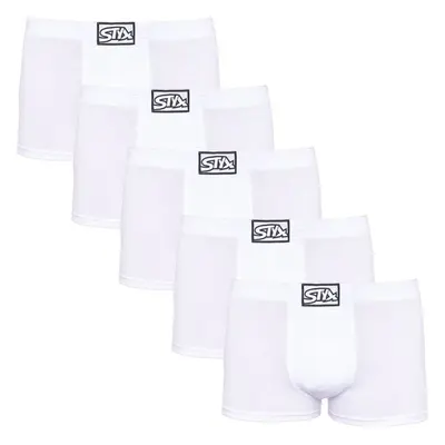 5PACK pánské boxerky Styx klasická guma bílé (5Q1061) 88975676