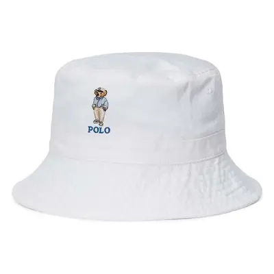 Dětský bavlněný klobouk Polo Ralph Lauren bílá barva, 323945504001 94306251