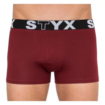 Pánské boxerky Styx sportovní guma vínové (G1060) 46429013