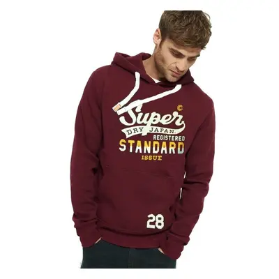 Super Dry Pánská bordo mikina s kapucí Superdry 65215671