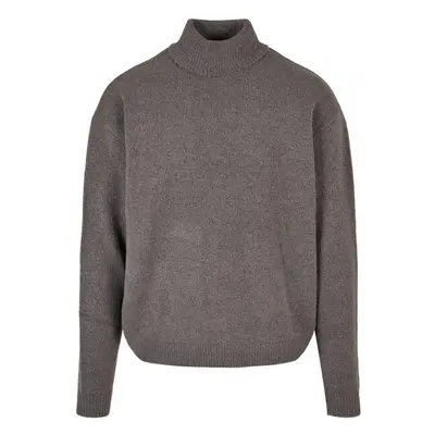 Pánský svetr Urban Classics Oversized Roll Neck Sweater - šedý 66066150