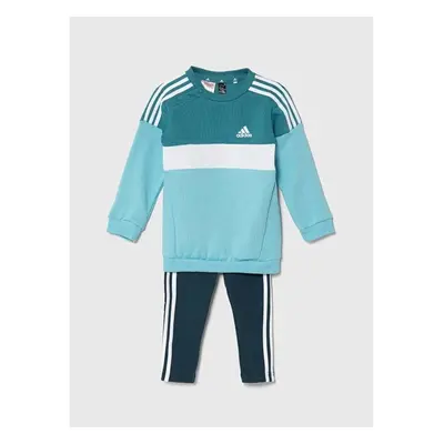 Dětská tepláková souprava adidas tyrkysová barva 86438091